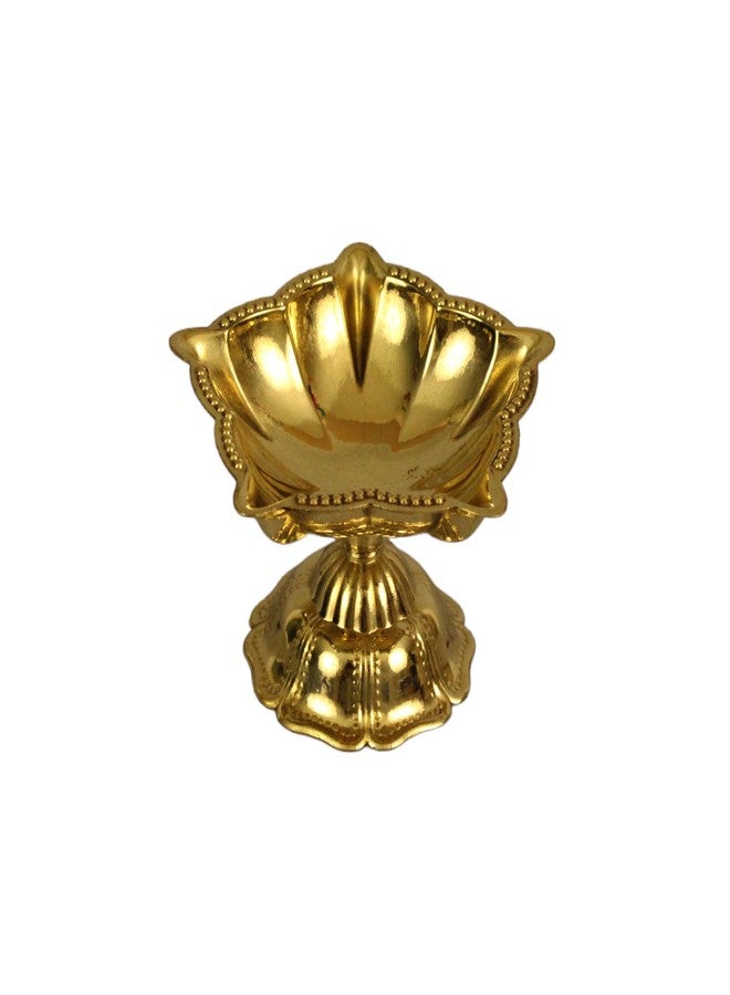 Spillbox مصباح نحاسي من سبيلبوكس للعبادة | بوجا آرتي | مصباح زيت آرتي ديباك ديبام للمنزل، أدوات تزيين وهدايا للعبادة | ديوالي والعبادة اليومية | للاستخدام في الماندير - مصباح نجمة (متوسط) - Image 1